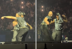 Sfera Ebbasta a sorpresa si esibisce durante il live di Drake 