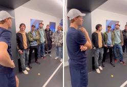 Jannik Sinner incontra i Pinguini prima delle ATP Finals di Torino