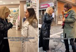 Festival di Sanremo, Elettra Lamborghini si traveste da giornalista