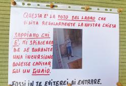 Mortara, il prete minaccia il ladro di elemosine: “Attento, ti conosco”
