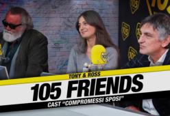 Diego Abatantuono, Vincenzo Salemme e Rosita Celentano, presentano "Compromessi sposi" a 105 Friends