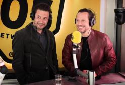 Stefano Accorsi e Leonardo D'Agostini a 105 Mi Casa per presentare il film Il Campione