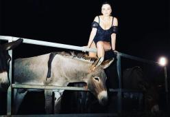Arisa pubblica una foto in pizzo nero con un asino: la reazione social