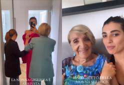 GF: Nonna Gigliola aiuta Rebecca Staffelli nella scelta dell’abito
