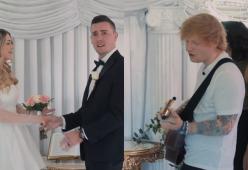 Ed Sheeran fa una sorpresa a due sposini: canta alle loro nozze