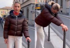 Michelle Hunziker sradica un paletto in strada: il video è virale
