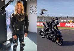 Michelle Hunziker motociclista per un giorno insieme a Carollo