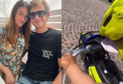 La figlia di Valentino Rossi a 16 mesi già in sella di una mini-bike