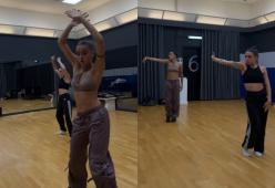Angelina Mango e Giulia Stabile nel video virale ballano insieme
