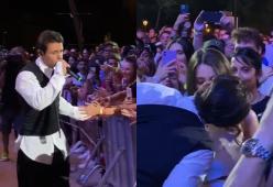 Federico Rossi e il bacio con la fan durante un concerto: il video