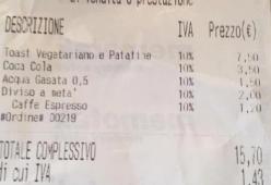 Como, 2 euro in più per un toast diviso a metà: la storia è virale
