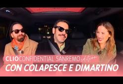 Colapesce Dimartino  a Sanremo con l'auto in panne? Ci pensa ClioMakeUp con la sua super car rosa!