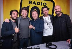 Fabio De Luigi, Vincenzo Alfieri e Giampaolo Morelli a 105 Friends per presentare il film Gli uomini d'oro!
