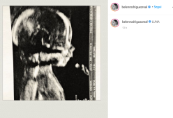 Belen mostra per la prima volta la figlia Luna ancora in pancia