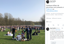 A Bruxelles in migliaia in un parco per una festa che non c’è 