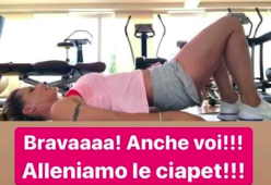 Michelle Hunziker resta a casa in quarantena e allena le "ciapet"