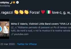 Due piccoli violinisti siciliani suonano "Viva la Vida": i Coldplay rispondono