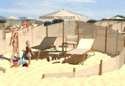 In spiaggia con cerchi di teli e bambù ecosostenibili: la proposta di Gaeta