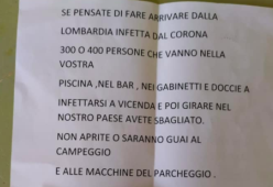 Campeggio riceve lettera minatoria: "Se ospitate lombardi infetti saranno guai"