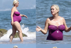 Katy Perry mostra il pancione in spiaggia e svela il nomignolo di sua figlia