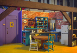 Realizza la cucina di "Friends" in miniatura con carta riciclata 