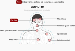 Le differenze tra i sintomi di Covid e di influenze classiche spiegate con semplici disegni