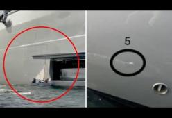 Una piccola barca a vela si schianta contro lo yacht gigante di Andrey Melnichenko
