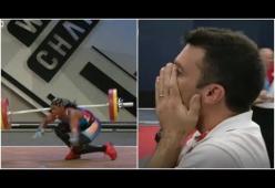 Atleta si spezza il gomito durante il sollevamento pesi: il video shock