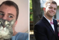 Questo ragazzo, rimasto senza compagna, ha portato la sua gattina al ballo di fine anno