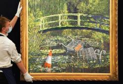 Banksy, asta da record: 8,4 milioni di euro per la sua rivisitazione di Monet