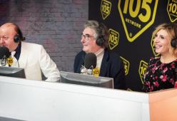 Neri Parenti, Massimo Boldi e Barbara Foria presentano "Natale Da Chef" a 105 Mi Casa