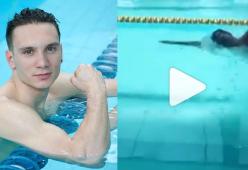 Manuel Bortuzzo torna a nuotare dopo la sparatoria e sfida i campioni