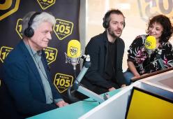Simone Godano, Fabrizio Bentivoglio e Jasmine Trinca a 105 Friends per la presentazione del film "Croce e delizia"