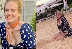 Adele in spiaggia si mostra con 30 kg in meno: i fan faticano a riconoscerla