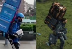 Cina: corriere consegna cibo usando un esoscheletro rinforzato ispirato ad un videogioco
