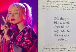 Christina Aguilera condivide le pagine del suo diario e spiega perché dovresti farlo anche tu