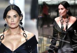 Demi Moore  quasi irriconoscibile alla sfilata di Fendi
