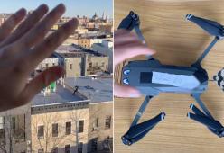 Flirt in quarantena: la vede ballare sul tetto e le invia un messaggio col drone