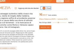 “Pochi turisti in Calabria per mafia e terremoti”: EasyJet finisce nella bufera per una pubblicità