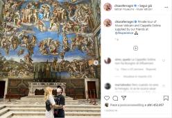 Tour privato dei Ferragnez nella Cappella Sistina: le foto scatenano la polemica