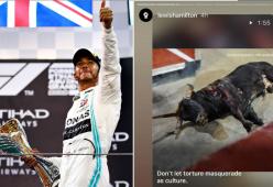 "Spettacolo disgustoso": Lewis Hamilton contro le scuole per toreri