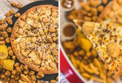 Arriva la pizza (in edizione limitata) con mais e popcorn di pollo fritto