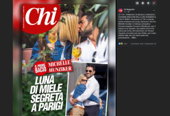 Weekend d’amore a Parigi per Michelle Hunziker e Giovanni Angiolini 

