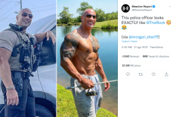 Dwayne Johnson scrive al sosia: “Un giorno dobbiamo farci una bevuta”
