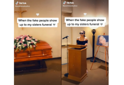 California: fa una scenata al funerale della sorella e caccia una ragazza dalla cerimonia