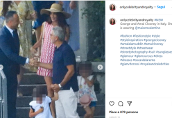 Clooney in vacanza con moglie e figli in Italia 
