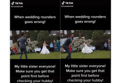 La sposa decide di giocare a baseball durante il matrimonio, ma colpisce il marito ai gioielli di famiglia
