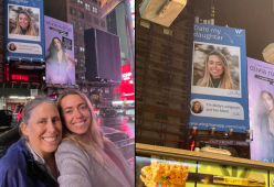 Un cartellone a Time Square per trovare un fidanzato alla figlia malata 