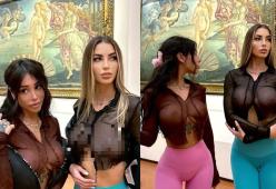 Uffizi: influencer seminude davanti alla Venere di Botticelli 