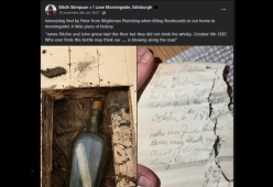 Idraulico trova un messaggio misterioso: è di 135 anni fa